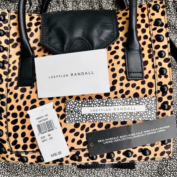 Loeffler Randall Junior Work Tote in Cheetah/Black NWT - Picture 16 of 16